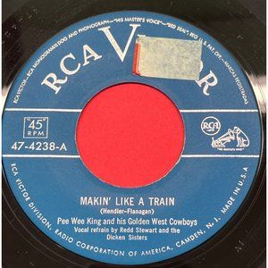 Pee Wee King Makin' Like a Train / Two Roads 45 Country RCA Victor 47-4238